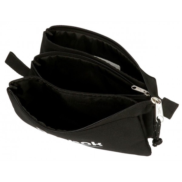 Penar Reebok Boston 3 compartimente negru 22x12x5 cm